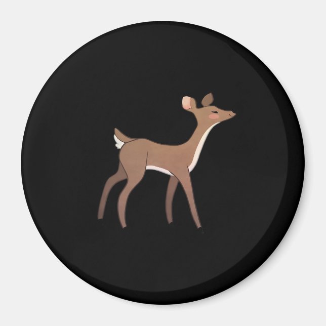 Oh Deer Me Whimsical Creative Design  Magnet (Front)