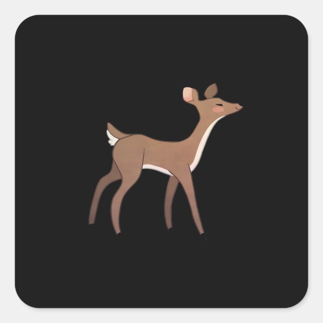 Oh Deer Me Whimsical Creative Design  Square Sticker (Front)
