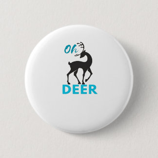 Oh Deer Minimal Design Button