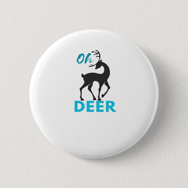 Oh Deer Minimal Design  Button (Front)
