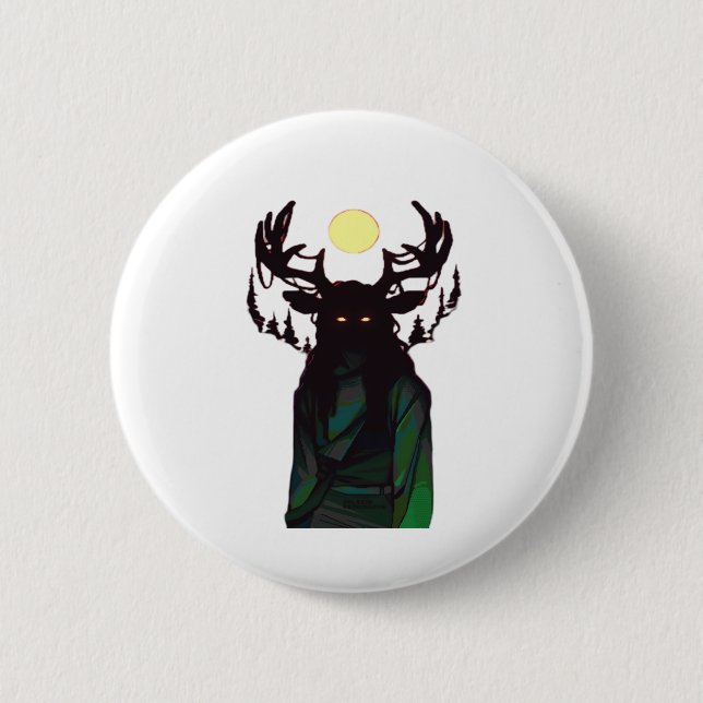 Oh Deer Minimal Design  Button (Front)