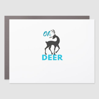 Oh Deer Minimal Design Car Magnet
