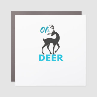 Oh Deer Minimal Design Car Magnet