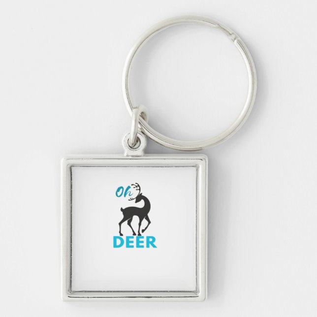 Oh Deer Minimal Design  Keychain (Front)