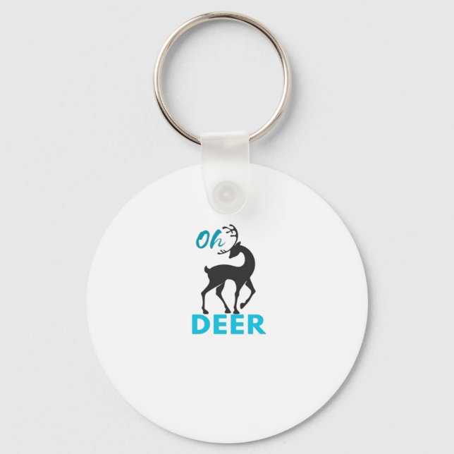 Oh Deer Minimal Design Keychain (Front)