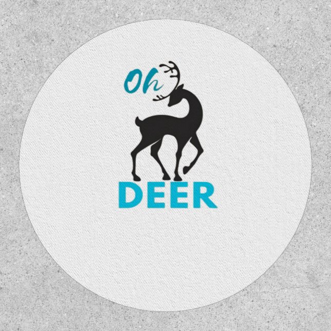 Oh Deer Minimal Design  Patch (Front)