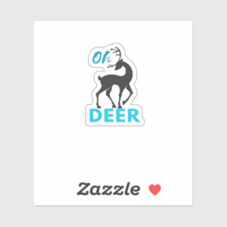Oh Deer Minimal Design Sticker