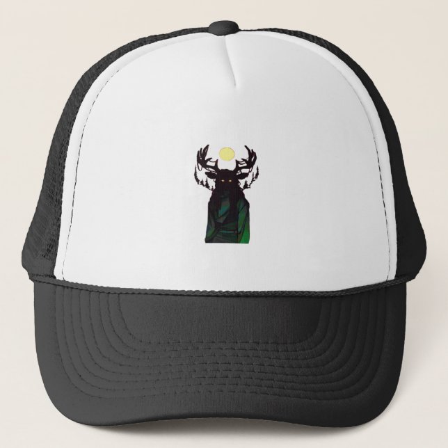 Oh Deer Minimal Design  Trucker Hat (Front)