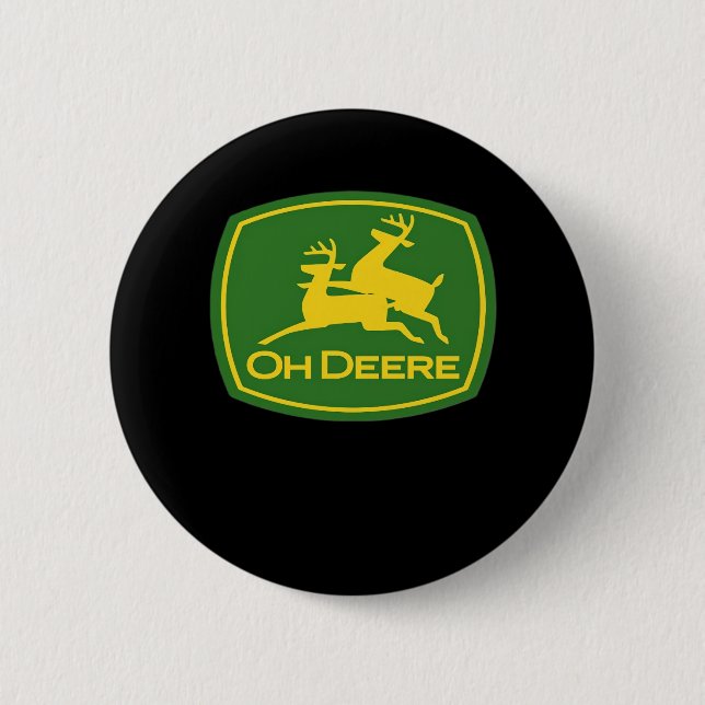 Oh Deer Minimal Modern Design  Button (Front)