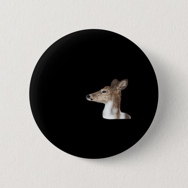 Oh Deer Minimal Modern Design Button (Front)