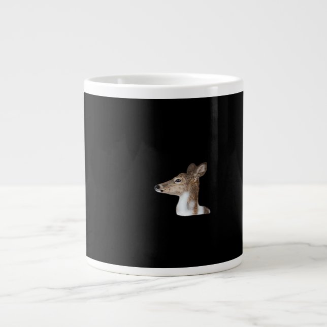 Oh Deer Minimal Modern Design Giant Coffee Mug (Front)