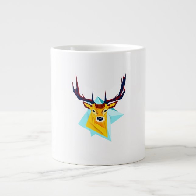 Oh Deer Minimal Rustic Style  Giant Coffee Mug (Front)