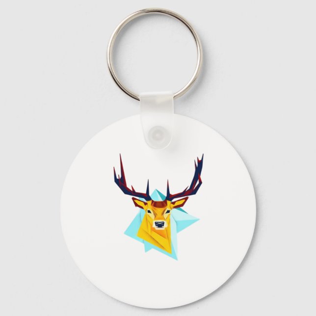 Oh Deer Minimal Rustic Style Keychain (Front)