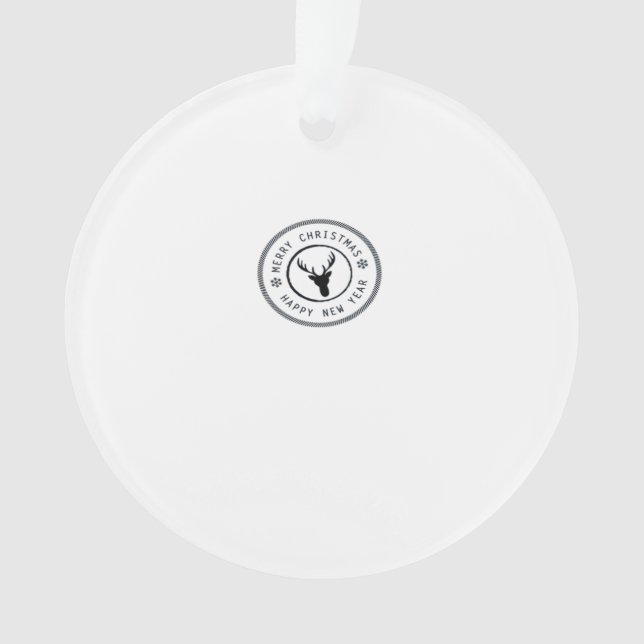 Oh Deer Modern Aesthetic Acrylic Ornament (Front)