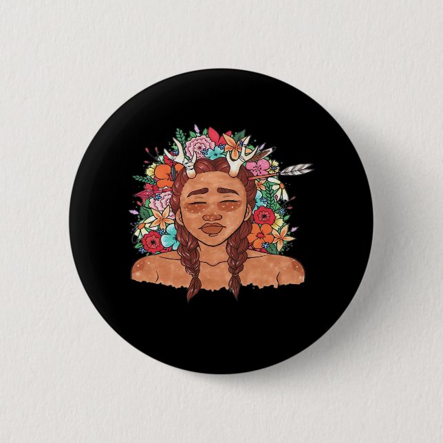 Oh Deer Modern Aesthetic  Button (Front)