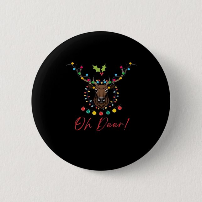 Oh Deer Modern Aesthetic  Button (Front)
