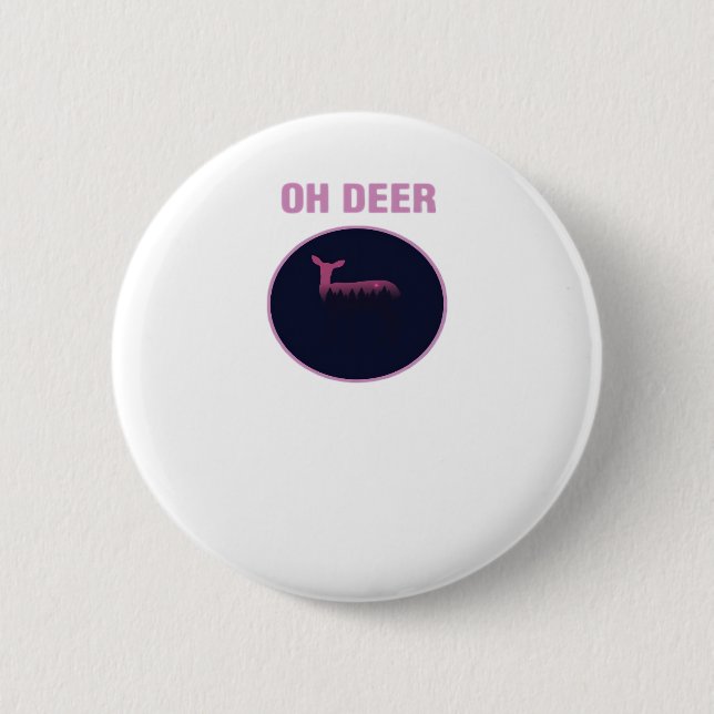 Oh Deer Modern Aesthetic  Button (Front)