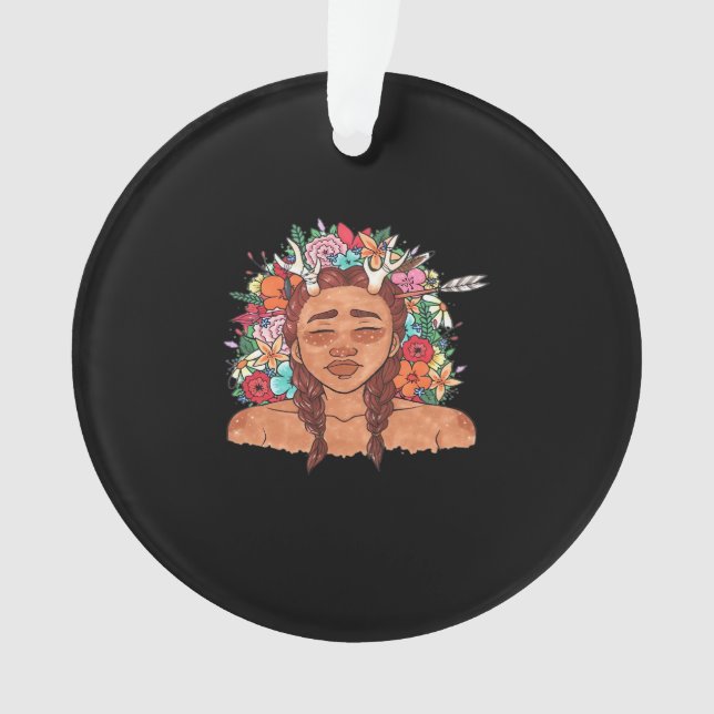 Oh Deer Modern Aesthetic Ornament (Front)