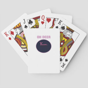 Oh Deer Modern Aesthetic  Poker Cards