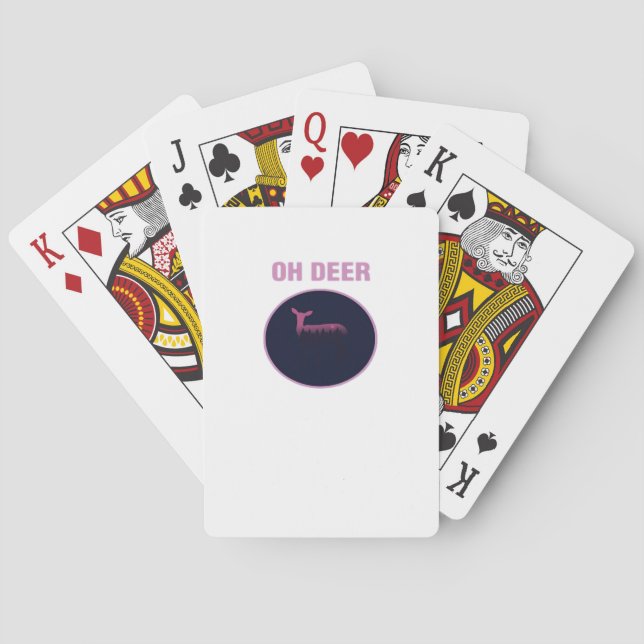 Oh Deer Modern Aesthetic  Poker Cards (Back)