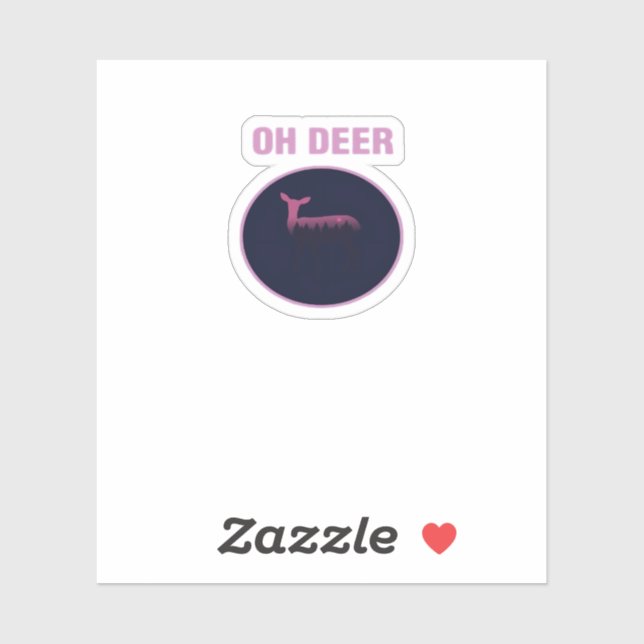 Oh Deer Modern Aesthetic  Sticker (Sheet)