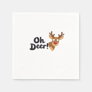Oh Deer Modern Aesthetic Style Napkins