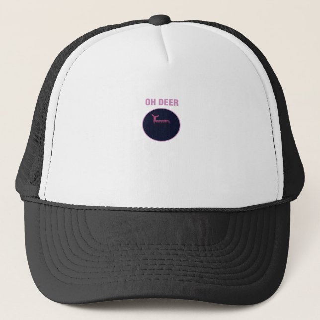 Oh Deer Modern Aesthetic  Trucker Hat (Front)