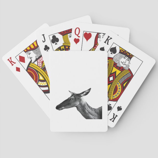Oh Deer Modern Aesthetic Vibe  Poker Cards (Back)