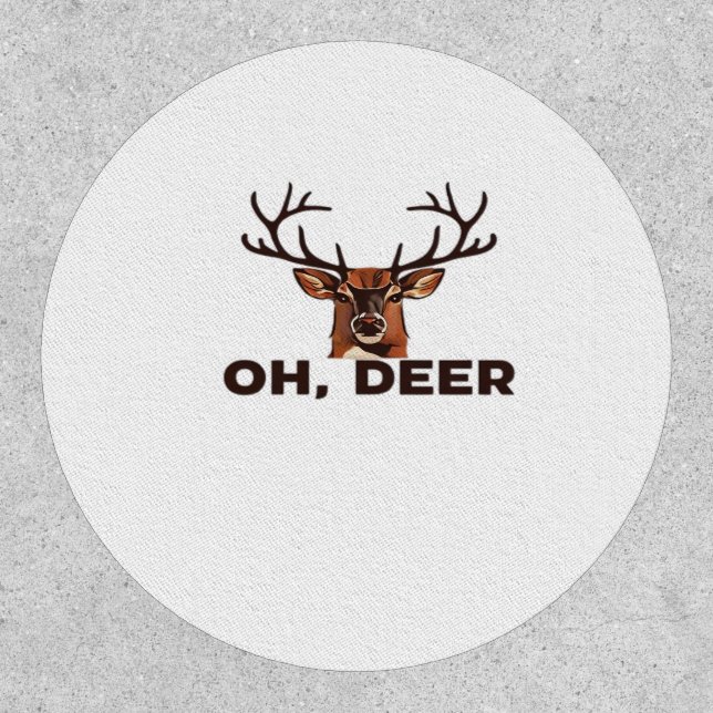 Oh Deer Modern Clean Design  Patch (Front)