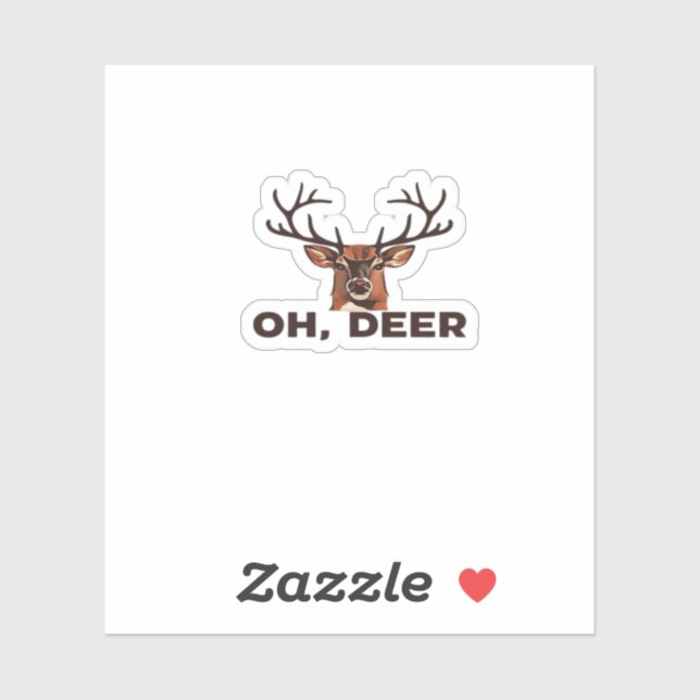 Oh Deer Modern Clean Design  Sticker (Sheet)