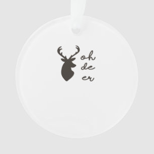 Oh Deer Modern Graphic Style Acrylic Ornament