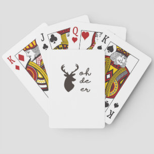 Oh Deer Modern Graphic Style Poker Cards