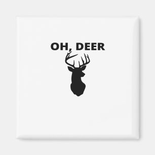 Oh Deer Oh Dear Whimsical Art Style Magnet