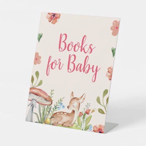 Oh Deer Party Decorations Books for Baby Pedestal Sign