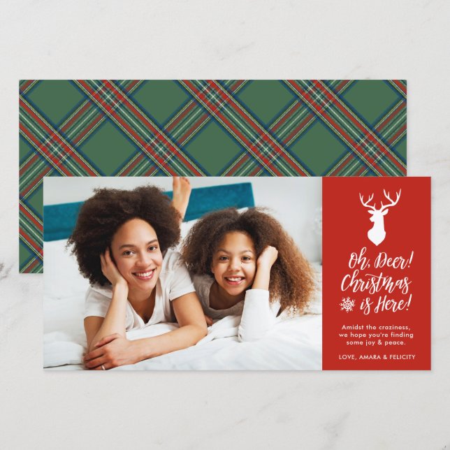 Oh, Deer! | Photo Holiday Card (Front/Back)