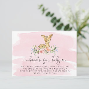 Oh Deer Pink Books Request Insert Card