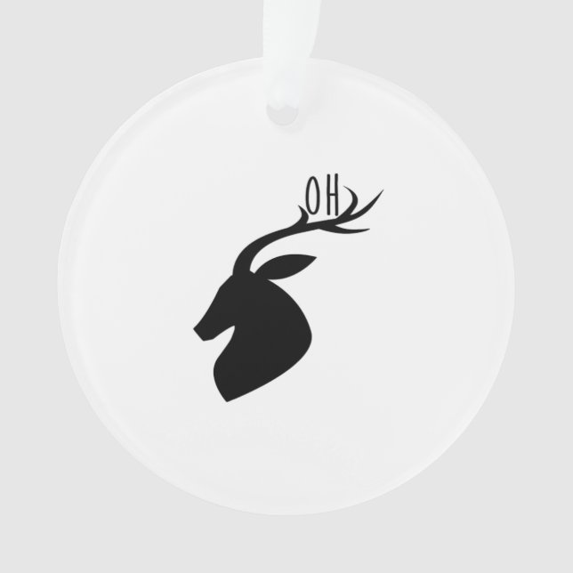 Oh Deer Pun Creative Style Ornament (Front)
