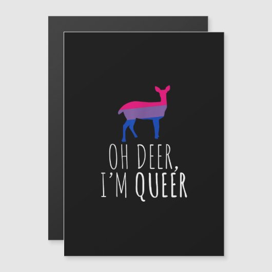 Oh Deer Queer Bisexual Pride Gay Lesbian Design  (Front/Back)