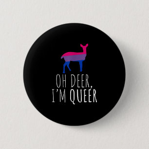 Oh Deer Queer Bisexual Pride Gay Lesbian Design Button
