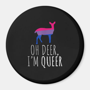 Oh Deer Queer Bisexual Pride Gay Lesbian Design Magnet