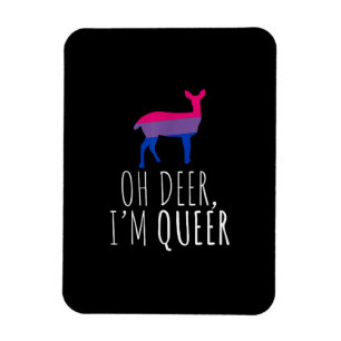 Oh Deer Queer Bisexual Pride Gay Lesbian Design Magnet