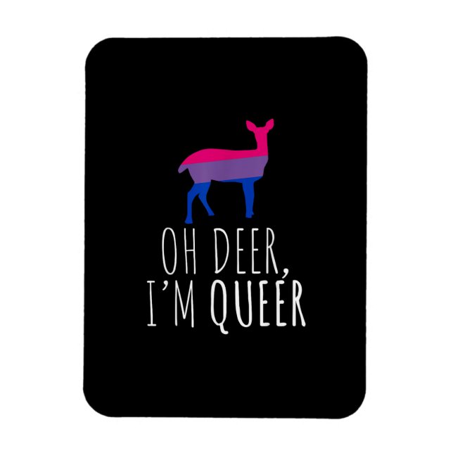 Oh Deer Queer Bisexual Pride Gay Lesbian Design  Magnet (Vertical)
