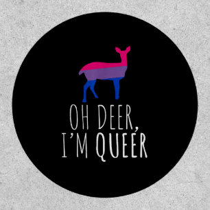 Oh Deer Queer Bisexual Pride Gay Lesbian Design  Patch