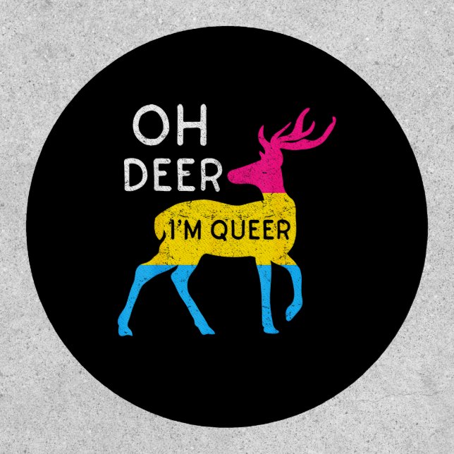 Oh Deer Queer Colorful Pride Flag Celebration  Patch (Front)