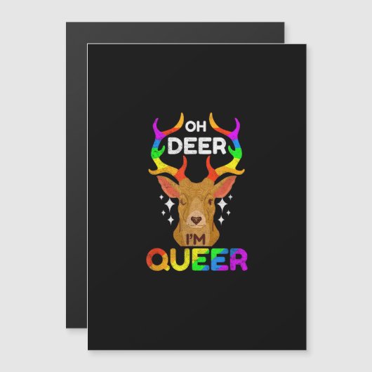 Oh Deer Queer Funny LGBTQ Pride Awareness (Front/Back)
