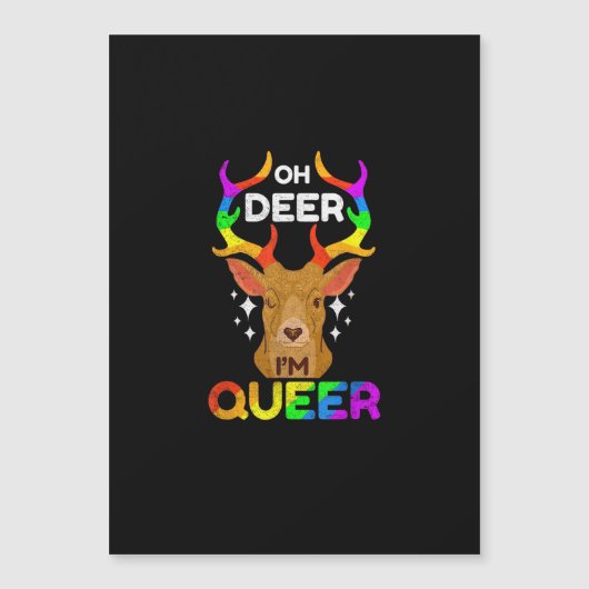 Oh Deer Queer Funny LGBTQ Pride Awareness  (Front)