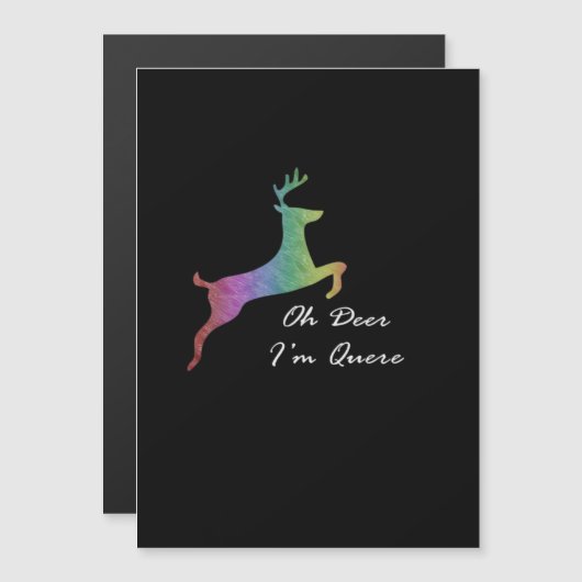 Oh Deer Queer Funny Pun LGBT Pride Celebration (Front/Back)