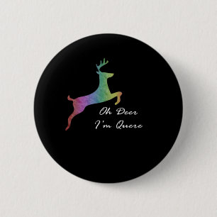Oh Deer Queer Funny Pun LGBT Pride Celebration Button
