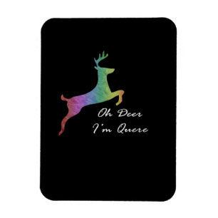 Oh Deer Queer Funny Pun LGBT Pride Celebration Magnet