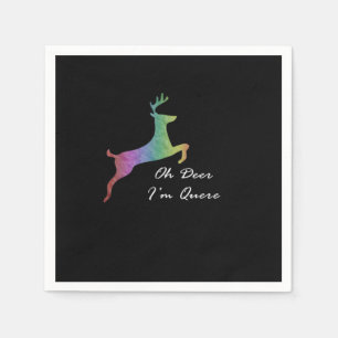 Oh Deer Queer Funny Pun LGBT Pride Celebration  Napkins